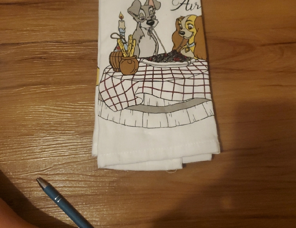 NWT 2-Pack Lady and the Tramp Themed White Towels - Picture 4 of 5
